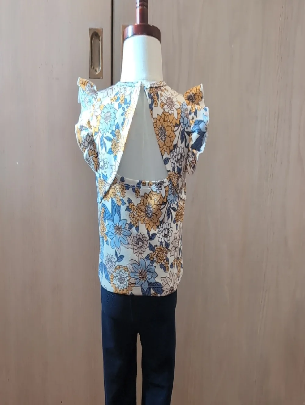 3T Floral Top and Navy Leggings Set